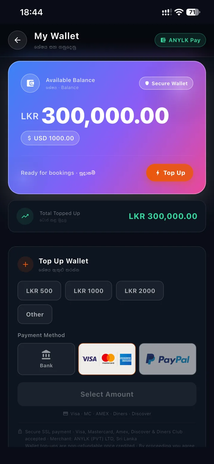 The ANYLK wallet